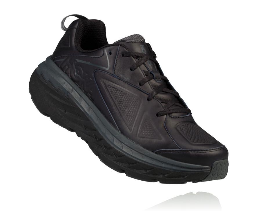 Hoka Mens Running Shoes NZ - Hoka Bondi L Black (HEU235790)